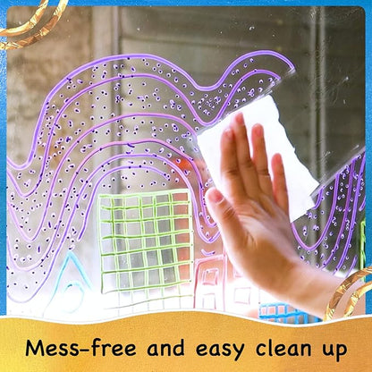 10 Metallic Fine Tip Liquid Chalk Markers for Chalkboard Signs, Blackboard, Window, Labels, Bistro, Glass, Car - Wet Wipe Erasable Ink Chalkboard Markers, Reversible 3mm Tip Liquid Chalk Pens