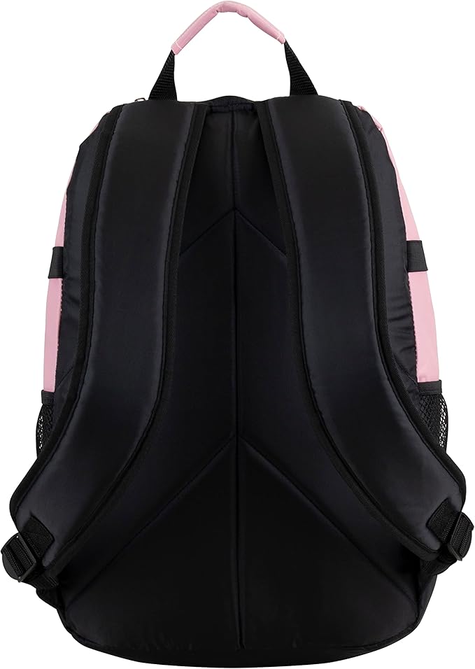 FUEL Hiking Backpack for Women Men Terra Sport, Travel, College, Gym, Work with Laptop Sleeve, Bungee, 18 Inches, Pink