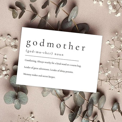 Will You Be My Godmother, God Mother's Proposal Card Gifts with Envelope, Cute Gifts for Godmother On Wedding Day.（Godmother A）