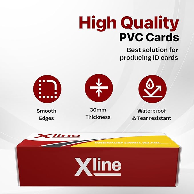 X LINE CR80 30 Mil Graphic Quality 200 Pack PVC Cards