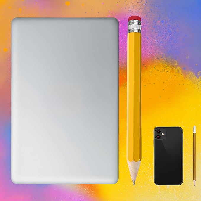 Wooden Jumbo Pencil for Prop Gifts Decor 14 Inch Funny Big Novelty Pencil with Cap Yellow