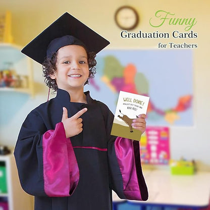 FaCraft Funny Graduation Card for Her Him, Class of 2025 Graduation Greeting Cards with Envelope for Boy Girl Son Daughter, for Graduates High School College 8th Grade (Funny Donkey)