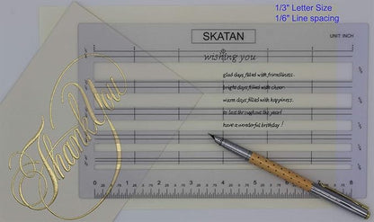 SKATAN Letter Writing and Envelope Addressing Guide, fits a Wide Range of Letter Paper and Envelopes