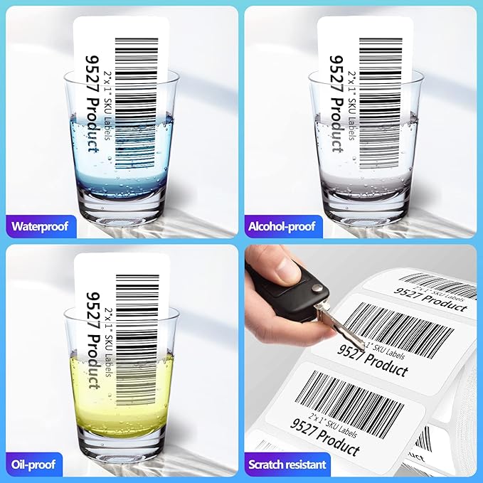 9527 Product 2"x 1" Sticker Labels Direct Thermal Labels 1000 Labels Per Roll (12 Rolls)