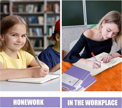 Lined Journal Notebook, 6Pack(Mauve), 160 Pages, Medium 5.7 inches x 8 inches - 100 gsm Thick Paper, Hardcover