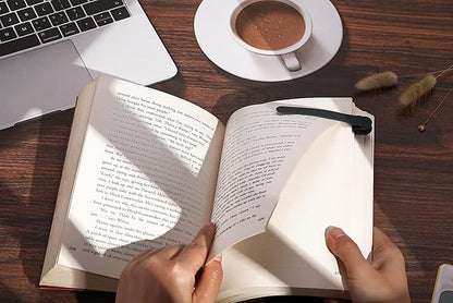 6Pcs Automatic Bookmark, Silicone Smart Book Marks for Reading Women, Men, Kids,Cute Unique Book Markers Bookmark Clip Reading Accessories Gifts for Book Lovers (2 Dark Grey+2 Light Grey+2 Beige)