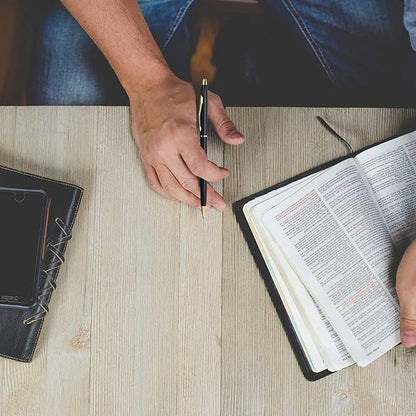 Cambond Black Pens Ballpoint Pens - Black Ink Bulk Pens 1.0 mm Medium Point Smooth Writing Office Pens for Men Women Police Uniform Office Business, 10 Pack (Black)