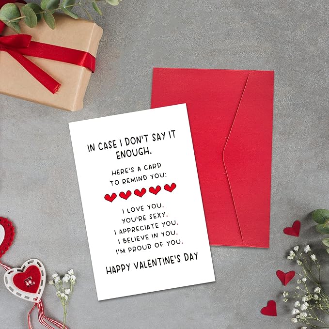 Ogeby Funny Valentine’s Day Card Gifts for Boyfriend Girlfriend, Cute Valentines Day Card for Husband Wife, Romantic Valentines Day Cards Gifts for Women Men, Sweet I Love You Card