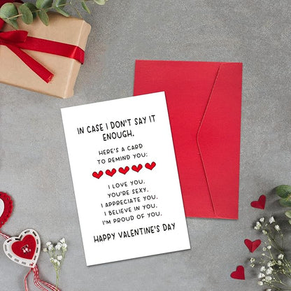 Ogeby Funny Valentine’s Day Card Gifts for Boyfriend Girlfriend, Cute Valentines Day Card for Husband Wife, Romantic Valentines Day Cards Gifts for Women Men, Sweet I Love You Card