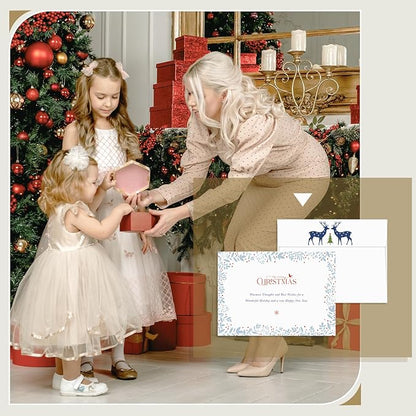 Goefun Blank White Cards and Envelopes 5.5 x 4.25 Folded Cardstock and A2 Envelopes Self Seal 100 Pack for Invitations, Wedding, DIY Greeting Cards, Birthday & All Occasion