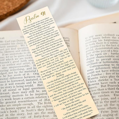 Bible Verse Psalm 91 Christian Bookmarks, Christian Bookmark, Page Marker Divider, Christian Gifts for Men Woman Father Mother Faith Hope Encouragement (Pack of 12)