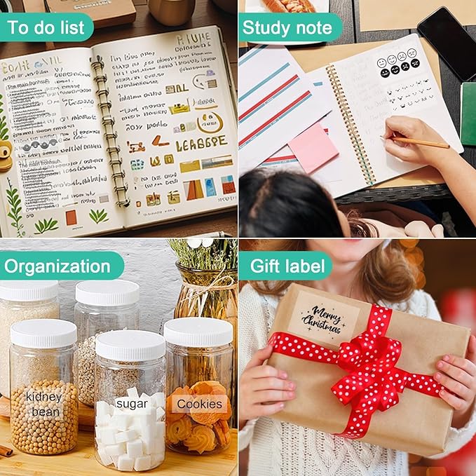 Transparent Self-Adhesive Thermal Paper, Glossy Thermal Printer Paper for Mini Portable Printer, 57mm X 2.5mm, 3-Rolls Thermal Labels for Most Pocket Printer