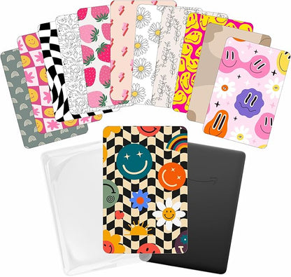 E-reader Cardstock Paper Inserts for Clear Case | 12 pk 4.88 x 6.73” inches Paper White 11th Generation 6.8" Screen Compatible Put Behind Case Colorful Floral Designs Change Out (1856 Design Mix 2)