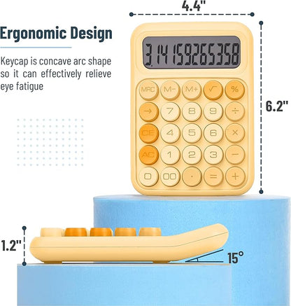 Mr. Pen- Mechanical Switch Calculator, 12 Digits, Large LCD Display, Orange Calculator Big Buttons, Mechanical Calculator, Calculators Desktop Calculator, Cute Calculator, Aesthetic Calculator