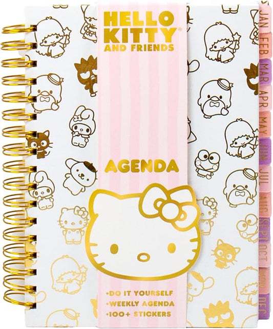Hello Kitty And Friends Agenda, 70 Pages, Hardcover Planner, Hello Kitty & Kuromi Stickers, Sanrio Stuff, Cute School Supplies, Cute Stationery, Hello Kitty School Supplies, Sanrio Accessories