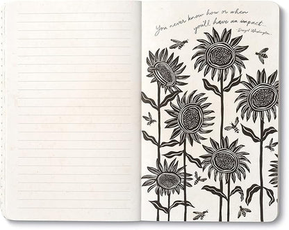 Compendium Softcover Journal - The heart that gives, gathers. – A Write Now Journal with 128 Lined Pages, 5″W x 8″H