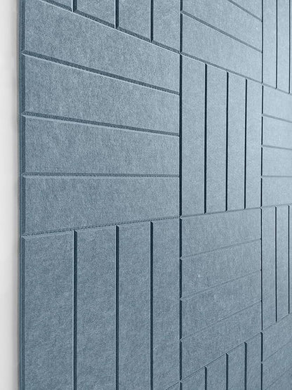 Large Cork Board Alternative - 12-Pack Felt Wall Tiles with Safe Removable Adhesive Tabs, Cork Wall Tiles Bulletin Board Home Office Essentials - Gray Blue