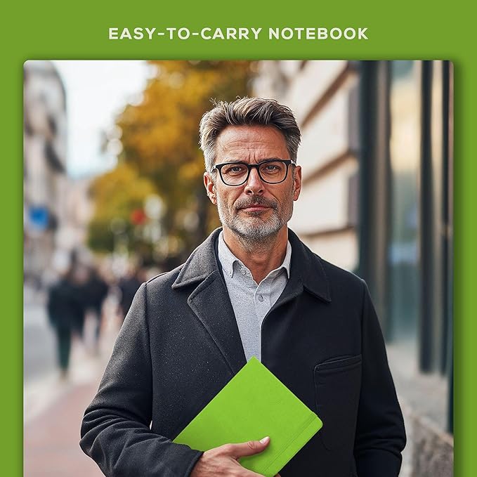 BEECHMORE BOOKS Lined Journal Notebook, 8.5 x 11.5 inch, A4 160 Lined Pages, Hardcover Leather Journals for Women, Men, Writing and Notebooks for Work - 120 GSM Thick Paper, Gifts Box Included