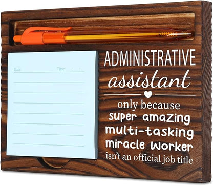 Administrative Assistant Gifts for Women Men, Funny Gift Admin Assistant Idea, Thank You Gifts for Admin Assistant, Administrative Assistant Day Gifts Office Self-Stick Note Pad Holders SD131