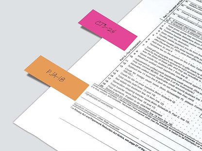 Post-it Page Markers, Assorted Colors, 1 in x 3 in, 50 Sheets/Pad, 4 Pads/Pack (671-4AF)