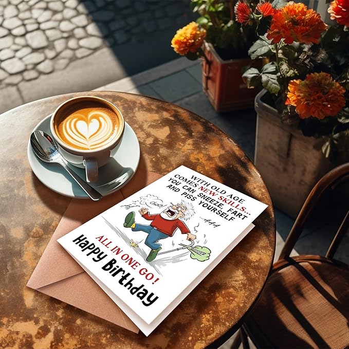 Funny Birthday Card for Men, Funny Birthday Card for Friends Grandpa Brother Husband Dad, Happy Birthday Card for Men Seniors, Funny Getting Older Birthday Card for Men, Old Age Bday Greeting Card