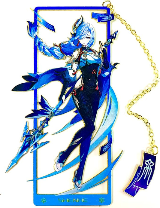 Metal Bookmarks - Genshin Impact Shenhe Bookmarks with 3D Display Box - Perfect Birthday Gifts for Book Lovers