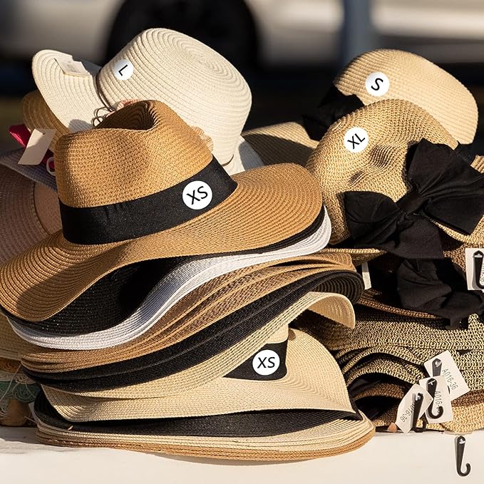 3500 PCS Clothing Size Stickers Labels 7/8" Round Self Adhesive Size Stickers for Clothing T Shirts Retail, 7 Sizes (XS, S, M, L, XL, XXL, XXXL)