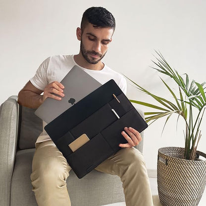 Beblau 3-in-1 Sleeve Bag, Laptop & Tablet Portfolio | Portable Tech & Desktop Organizer | Laptop Carrying Case | MacBook Air/Pro, Lenovo, HP, Dell, Asus Notebook..Up to 15" Gift