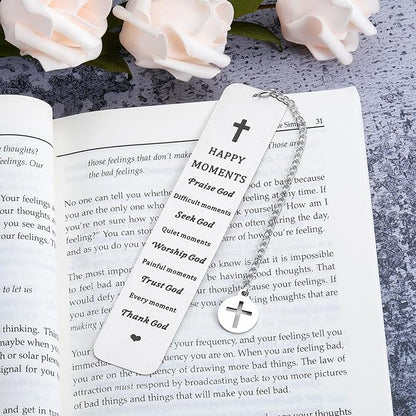 Baptism Gifts for Women Men Confirmation Gifts First Communion Gifts Christian Bookmarks for Women Men Christmas Graduation Gift for Her Him Confirmation Gifts for Teen Boys Girls Religious for Women