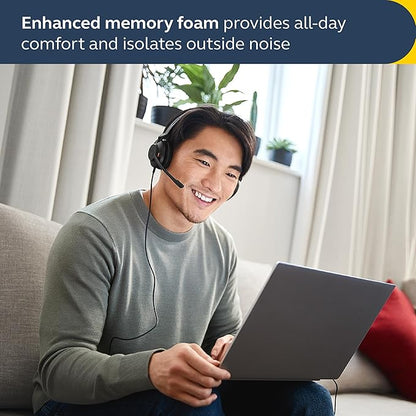 Jabra Evolve2 30 SE Wired Mono Noise-Cancelling Headset - Features 2-Mic Call Technology and USB-C Cable - Works with All Leading Unified Communications Platforms Such as Zoom and Google Meet - Black