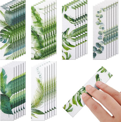 36 Pieces Anxiety Sensory Stickers Cute Fidget Textured Strips Toys Anti Stress Tactile Rough Sensory Calm Textured Strips Adhesives Anxiety Relief for Adults Teens Desk Classroom (Leaves Style)