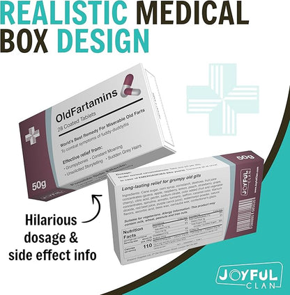 Funny Prank Pill Box with Sweets, Gag Gifts for Men, 20th 30th 40th 50th 60th 70th Birthday Gifts for Him, Novelty Joke Birthday Gifts for Boyfriend, Birthday Gift Hamper for Her, Secret Santa Gifts