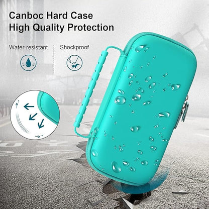 Canboc Carrying Case for NIIMBOT B21 B1 Inkless Label Maker, Portable Mini Bluetooth Thermal Label Printer Storage Bag fit Label Paper, Cable, Turquoise (Case Only)