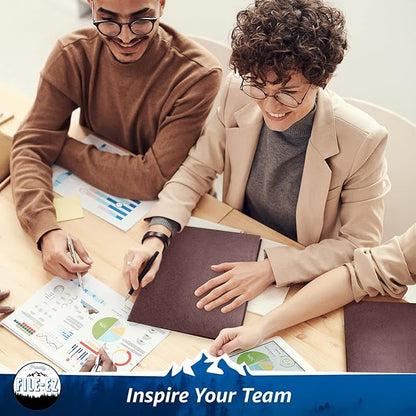 FILE-EZ Two-Pocket Folders, Dark Red Maroon Crimson Burgundy Color, 25-Pack, Textured Paper, Matte Finish, Letter Sheet Size (EZ-32559)