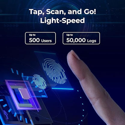 ANVIZ Time Clocks for Employees Small Business - CX2 Fingerprint Biometric Clock in and Out Machine - with Professional Cloud Software (0 Monthly Fee), White