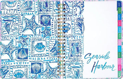 Lilly Pulitzer 11.25" x 9.25" 12 Month Teacher Planner with Stickers, Pocket, and Pages for Notes, Contacts, Passwords, Monthly & Weekly Spreads, Hardcover, Secret Escape