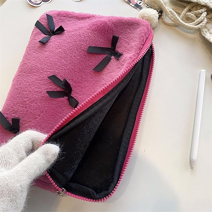 9-11 Inch Tablet Sleeve Case for iPad Pro 11 Air 4 10.2 Tab Protective Bag Cute Bowknot Quilted Puffy Laptop Pouch Carrying Case