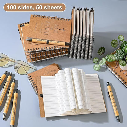 INSADA 30 Sets Bulk Christian Gifts Spiral Notebooks with Bamboo Pen Prayer Journal, Small Notepads, Inspirational Journals for Believers Friends Colleagues and Family Perfect Christmas Gifts