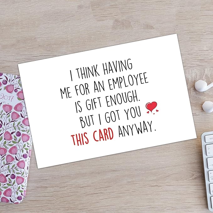 Ziwenhu Boss Day Gifts: Happy Boss Day Card, Funny & Cute Gifts for Him & Her, Going Away Gift