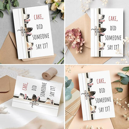 Funny Birthday Card for Woman Men, Cute Dog Happy Birthday Card, Humorous Bday Greeting Cards for Animal Lovers, Blank Dog Cards with Envelopes and Stickers, Bday Notes for Friend Teacher