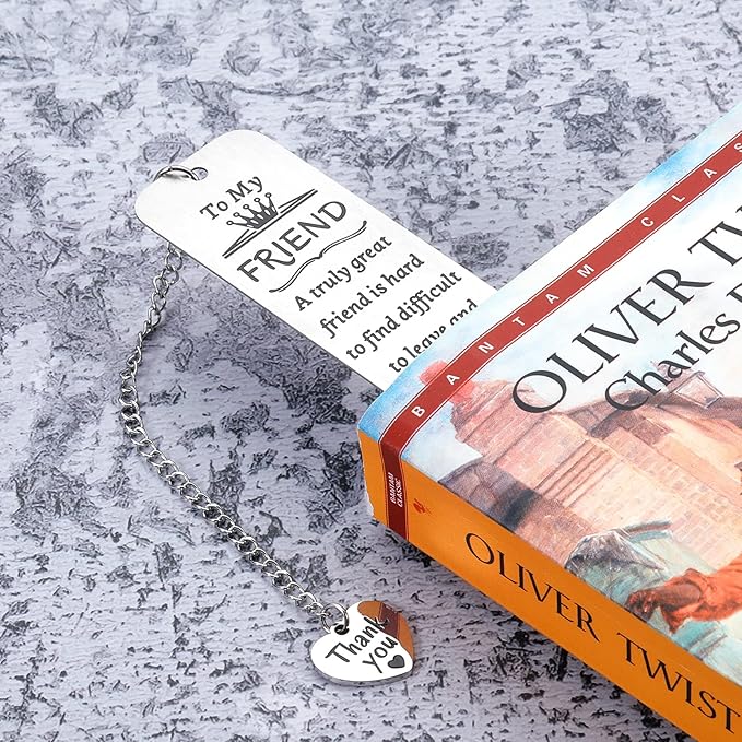 Friendship Gifts for Women Friends Bookmark for Best Friend Female Her Coworker Colleague Sister Thank You Gift Ideas Appreciation Graduation Christmas Birthday Galentine's Day Going Away Retirement