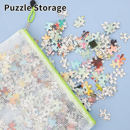 EOOUT 56pcs Mesh Zipper Pouch, Waterproof Zipper Bags, 8 Sizes Plastic Travel Pouch, 18 Colors, Multipurpose for Travel Storage, Office Appliances