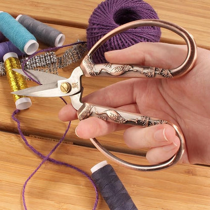 JubileeYarn Classic Chinese Small Embroidery Craft Scissors - Copper - 10 Scissors