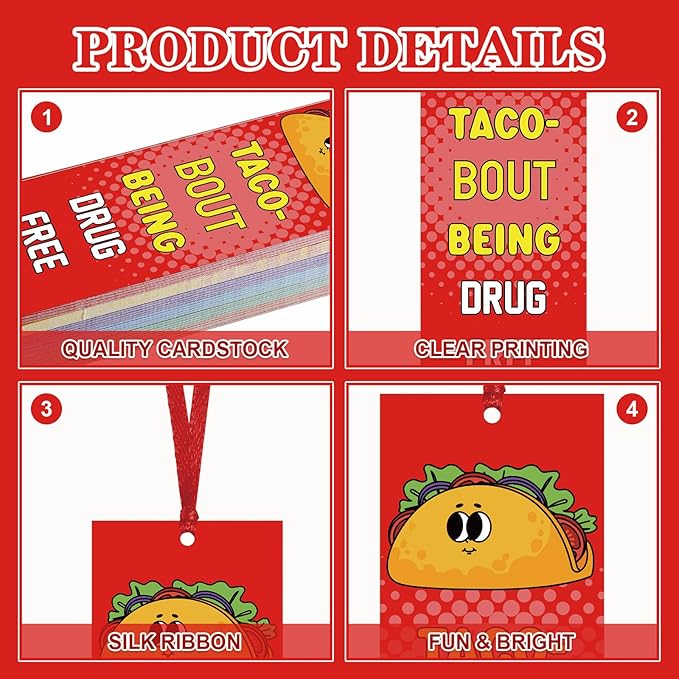 60 Pcs Red Ribbon Week Bookmark Drug Free Bookmarks Red Ribbon Awareness Bookmark Toad Ally Against Drugs Exchange Gifts for Kids Adult School Classroom Prizes Party Favors