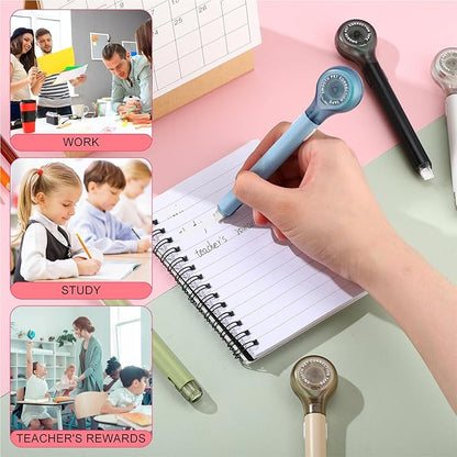 Gersoniel 10 Pack Correction Tape Pen Correctional Ink Tape Push Pull Protective, Easy to Use Applicator for School Office Supplies, 0.2 x 236 Inch(Natural Color)