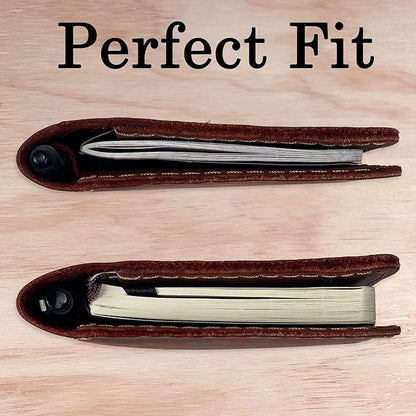 Thot Ra Leather Cover for Field Notes, Passport Cover, Leather Notebook Cover for 3.5" x 5.5" with Pen Holder, Only Cover (Shedron)