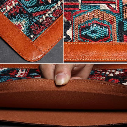 15 Inch Laptop Sleeve for MacBook Air 15 M3 Laptop Case,Genuine LeatherLaptop Cover for MacBook Air 15 M2 (2023),Laptop Protective Pouch Compatible All 14 Inch Laptop,Brown