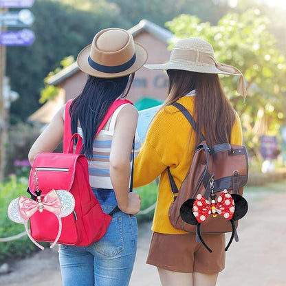 2Pcs Mouse Ear Holder for Backpack Beaded Lanyard Keychain Park Trip Essentials Headband Hanging Display Accessories