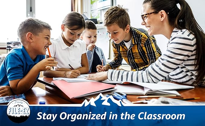 FILE-EZ Two-Pocket Folders, Pink Color, 25-Pack, Durable Textured Paper with Matte Finish, Letter Sheet Size (EZ-32590)