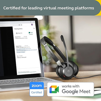 Jabra Evolve2 30 SE Wired Stereo Noise-Cancelling Headset - Features 2-Mic Call Technology and USB-A Cable - Works with All Leading Unified Communications Platforms Such as Zoom & Google Meet - Black